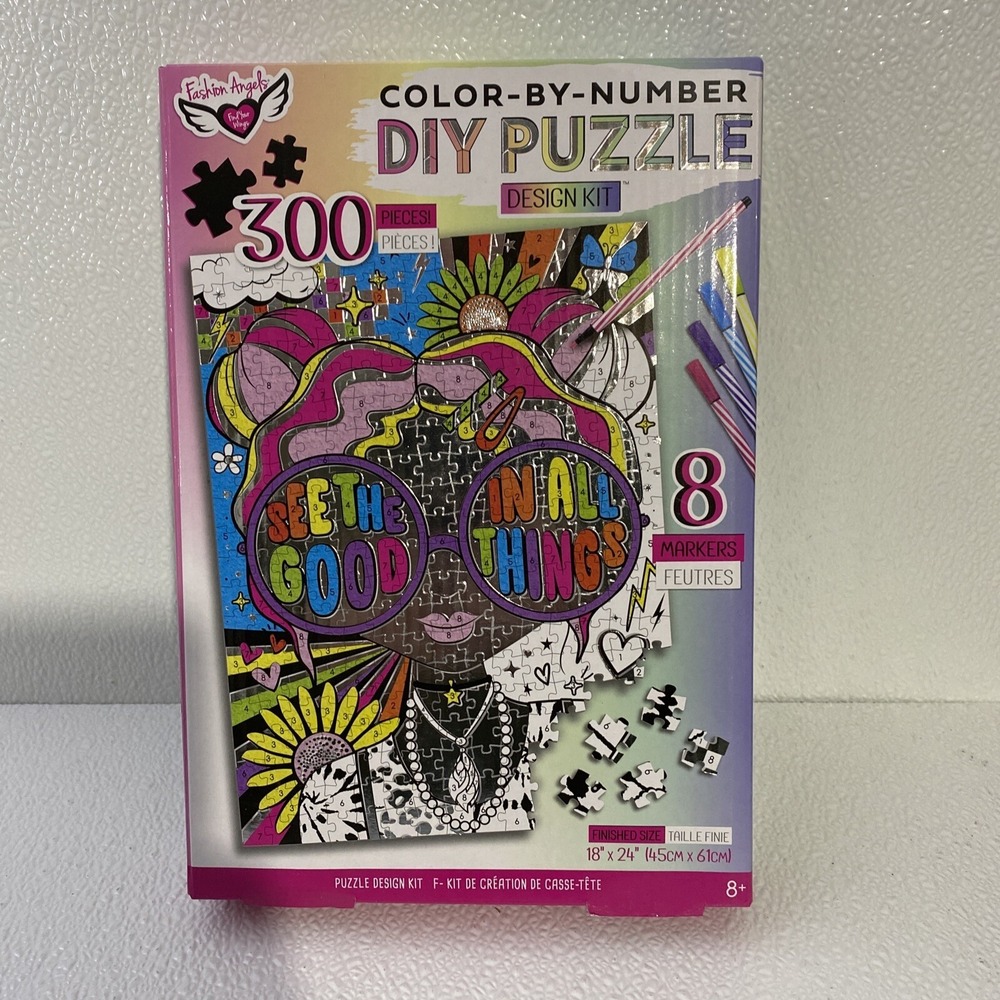Fashion Angels DIY Puzzle Design Kit Kids 300pc Multicolor New‎ Color By Number